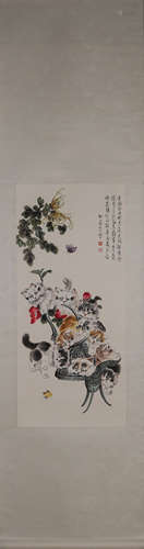 A Chinese cat painting, Sun Jusheng mark