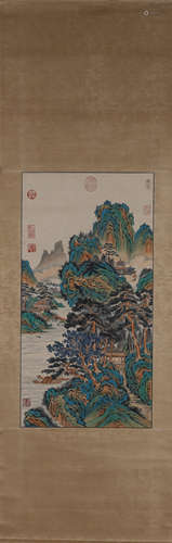 A Chinese landscape painting, Chouying mark