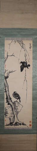 A Chinese bird painting, Zhuda mark