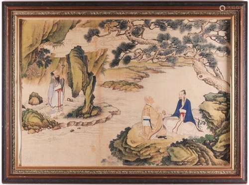 A Chinese watercolour and gouache on silk