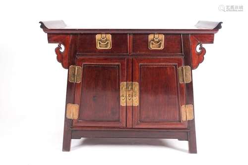 A Chinese hongmu side cabinet