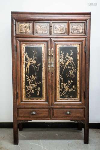 A Chinese hardwood cabinet