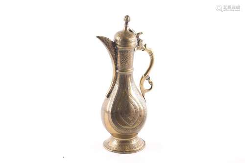 A Persian (Bokhara) brass coffee pot