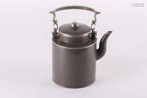 A Chinese polished Yixing teapot and cover