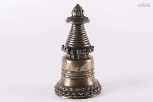 A Tibetan bronze Stupa