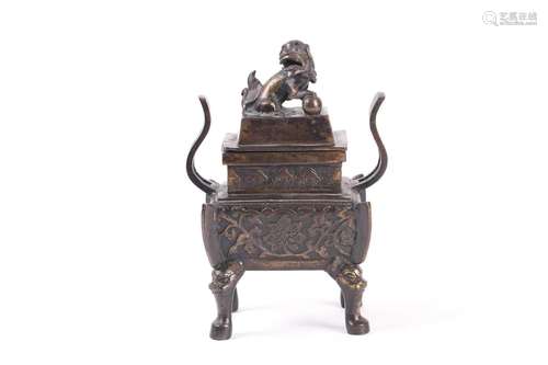 A Chinese bronze censer