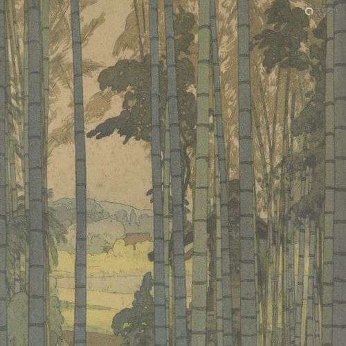 Hiroshi Yoshida, Japonais 1876-1950, Forêt de bambous, ca. 1...