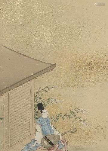 Tsukioka Sessai, Japonais 1761-1839, rouleau suspendu, encre...