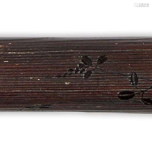 Un porte-pipes japonais en bois kiseruzutsu, période Meiji, ...