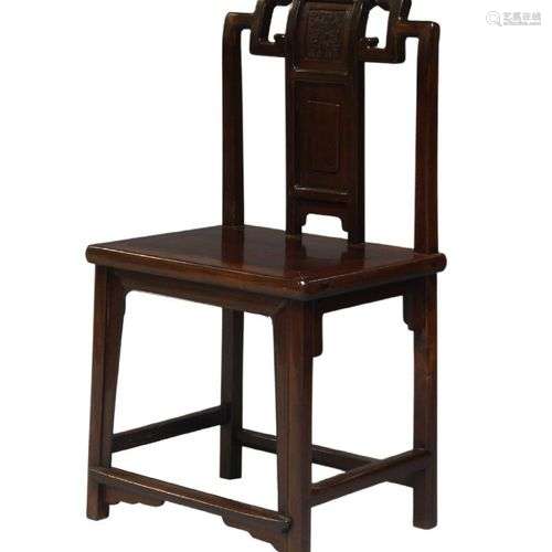 Une chaise d'appoint chinoise hongmu, 19ème siècle, avec un ...