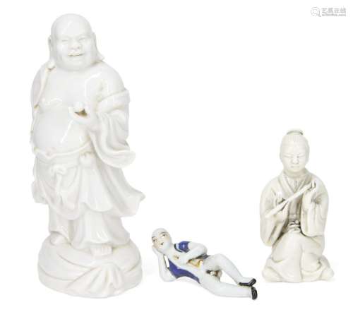 Figure de Han Xiangzi en porcelaine de Dehua, fin du 19e/déb...