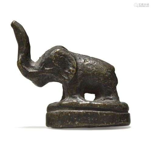 Petit éléphant chinois en bronze, dynastie Ming, XVIIe siècl...