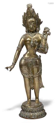 Une figure chinoise en bronze de Parvati, début du 20ème siè...