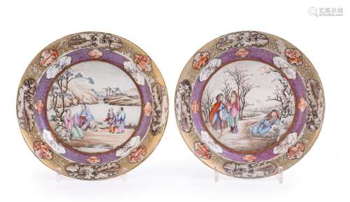 A pair of Chinese side plates