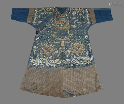 A Chinese kesi weave 'dragon' robe