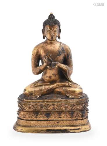 A Chinese gilt bronze Buddha