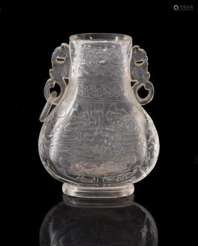 A Chinese rock crystal vase