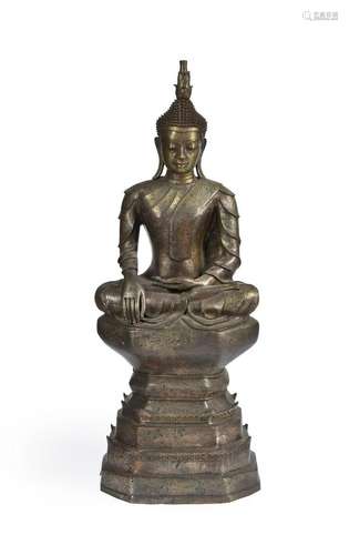 A bronze figure of Buddha