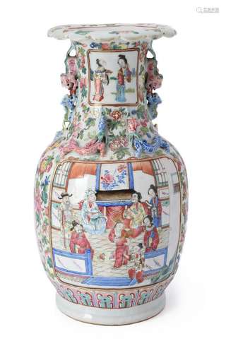 A Cantonese Famille Rose vase