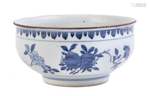 A Chinese blue and white bowl