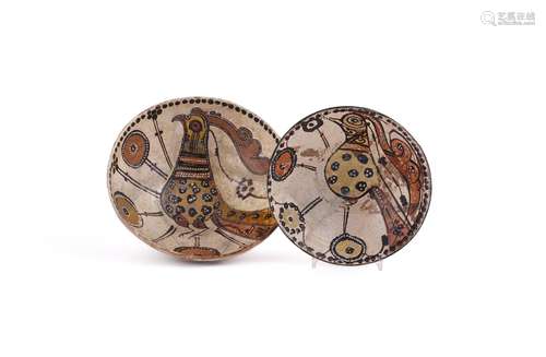 Two slipware 'Sari' pottery bowls circa 11-12th century