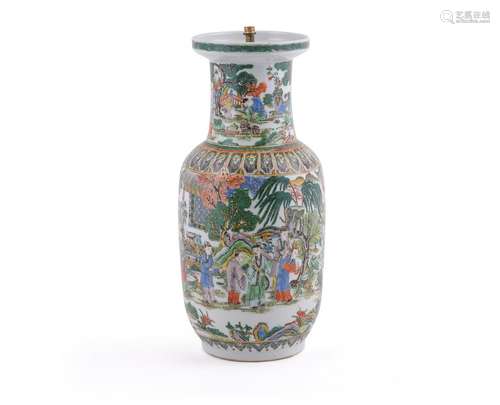 A Chinese Famille Verte vase