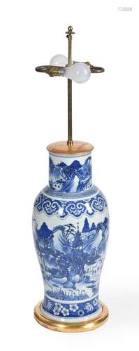 A Chinese blue and white vase