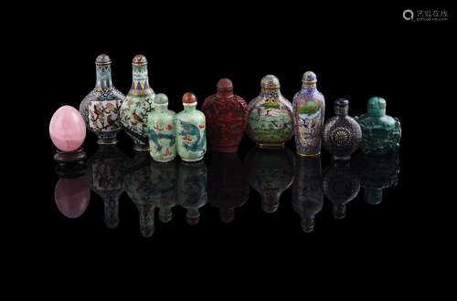 A group of seven Chinese snuff bottles