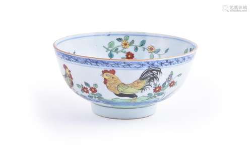 A Chinese Dutch-decorated 'Cockerel' bowl