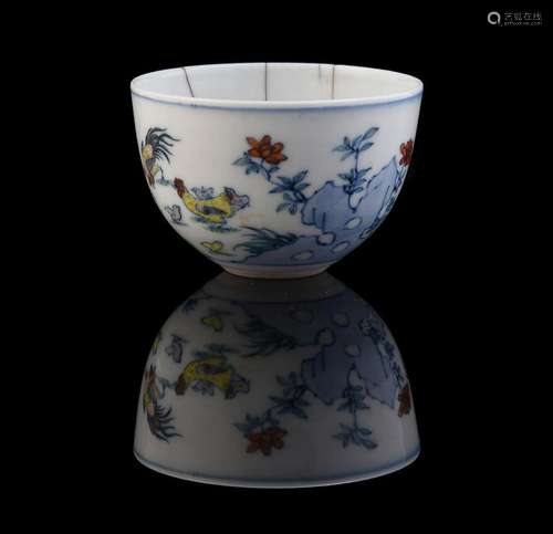 A Chinese Doucai 'chicken' cup