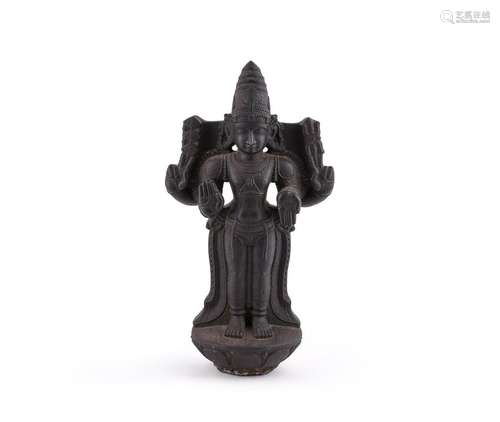 A South Indian granite figure of Skanda 16th/17th