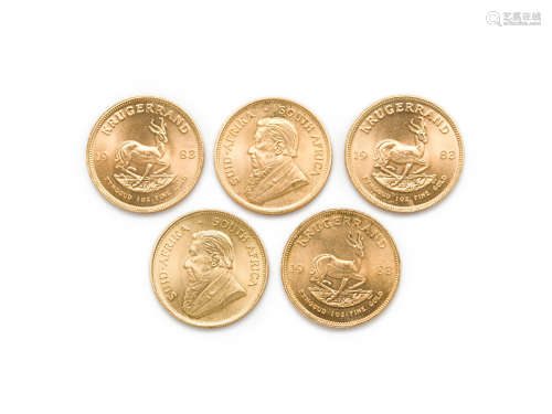 富格林 1盎司金幣共五枚