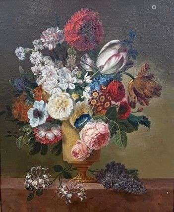 Attribué à LERICHE (actif à la fin du XVIIIe siècle) Bouquet...
