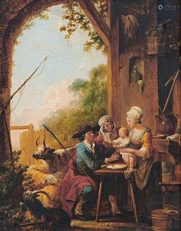 Attribué à Johann Conrad SEEKATZ (1719-1768) Le déjeuner du ...
