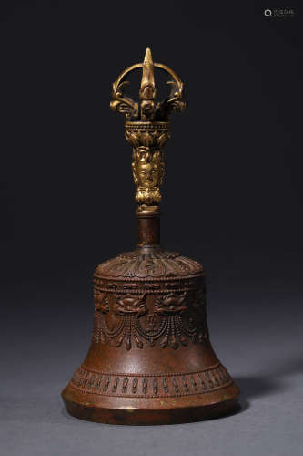十七世紀 銅鎏金 金剛鈴