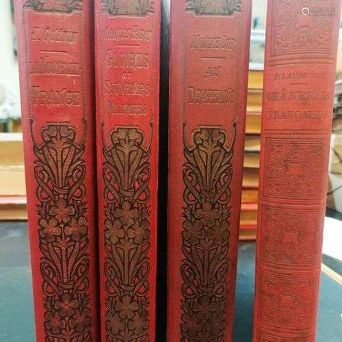 Lot. 4 volumes in-4 en cartonnages d'éditeur à décors noirs ...