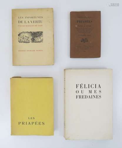 Lot. Ensemble de 4 volumes brochés : Priapées de François de...