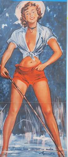 BRENOT (Pierre Laurent). Ensemble de 3 affiches de pin-ups i...