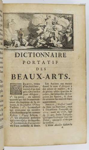 LACOMBE (Jacques). Dictionnaire portatif des beaux-arts… Par...