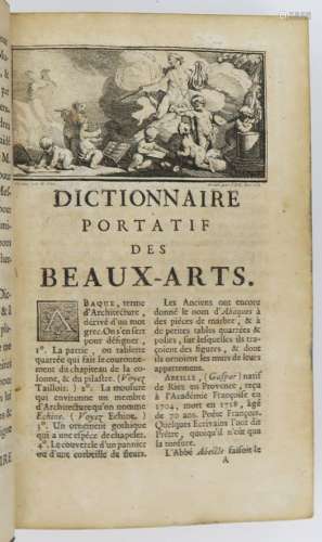 LACOMBE (Jacques). Dictionnaire portatif des beaux-arts… Par...