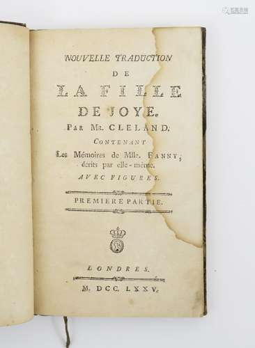 CLELAND (John). Nouvelle traduction de la Fille de Joye par ...