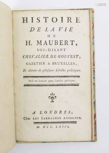 [CHEVRIER (François-Antoine)]. Histoire de la vie de H. Maub...