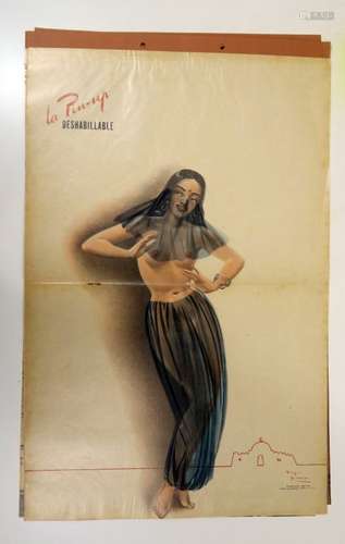 BRARD (Roger). Ensemble de 3 affiches de pin-ups 