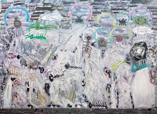欧阳春（b.1974） 2004年作 发光冻僵的虫子 布面油画