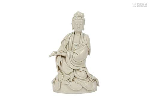 A CHINESE DEHUA FIGURE OF GUANYIN.