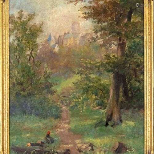 Peter Paul Müller-Werlau (1864-1945), ramasseur de bois au r...