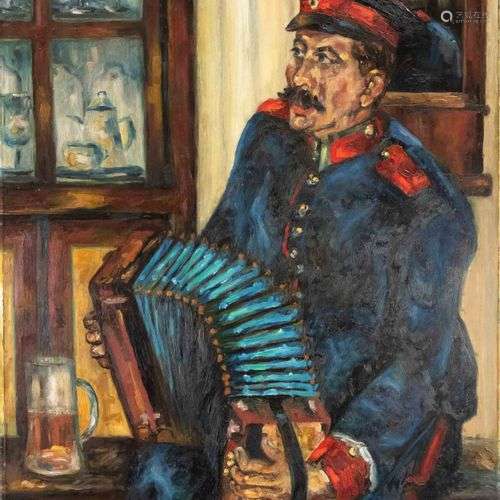 Peintre non identifié, milieu du 20e siècle, soldat russe jo...