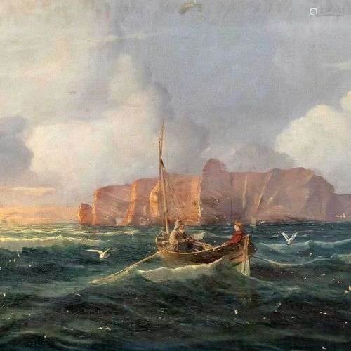 P. Schmidt-Danzig, peintre de marine allemand vers 1900, pet...