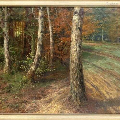 Peintre anonyme 1ère moitié du 20ème siècle, forêt automnale...