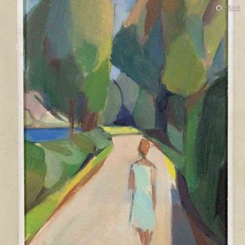 Knut Ljunberg (1911-1973), peintre danois, paysage abstrait ...